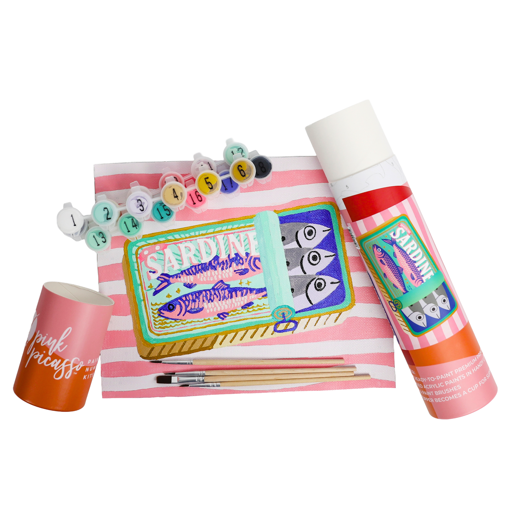Sealed With a Fish | Mid Century Modern Paint by Numbers Kit