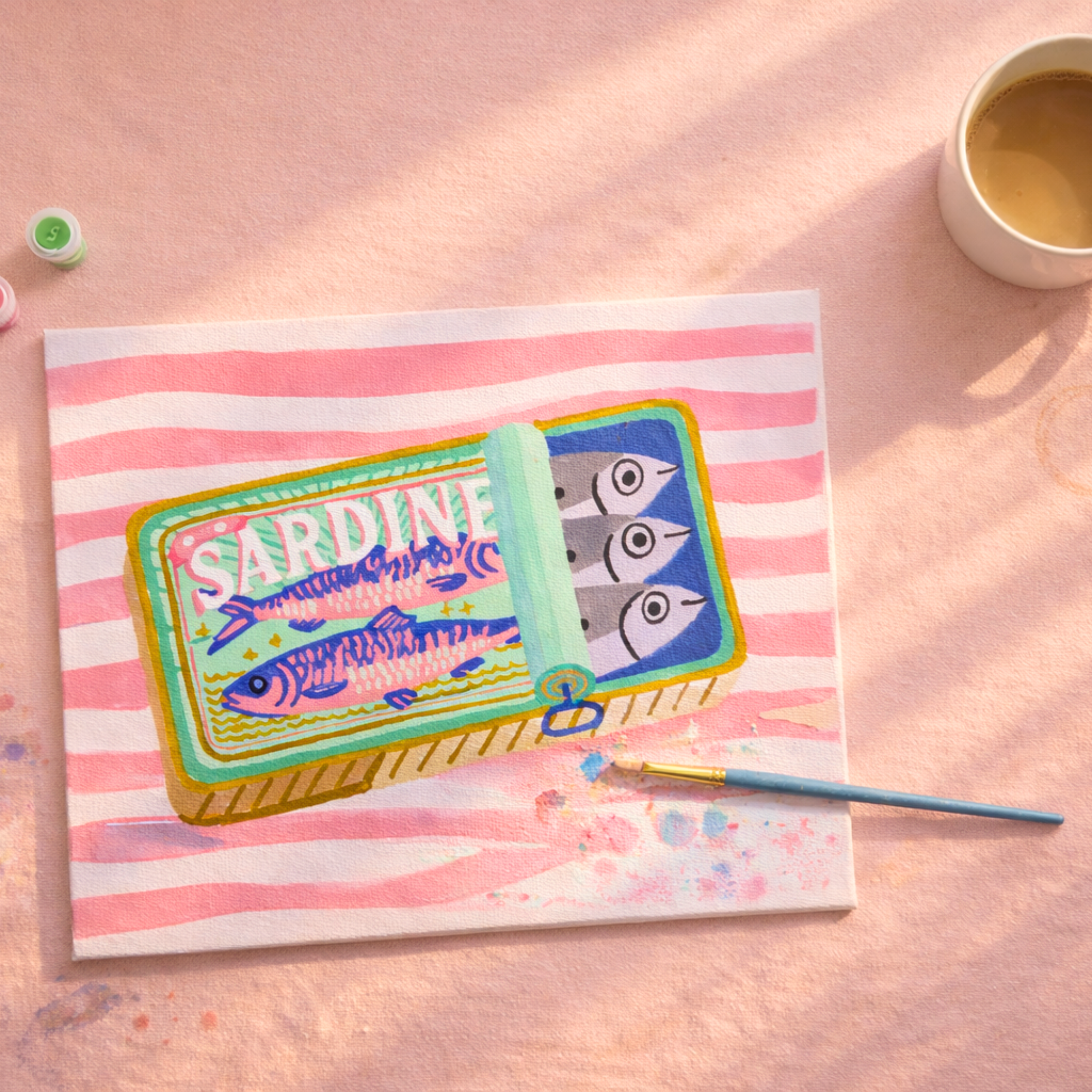 Sealed With a Fish | Mid Century Modern Paint by Numbers Kit