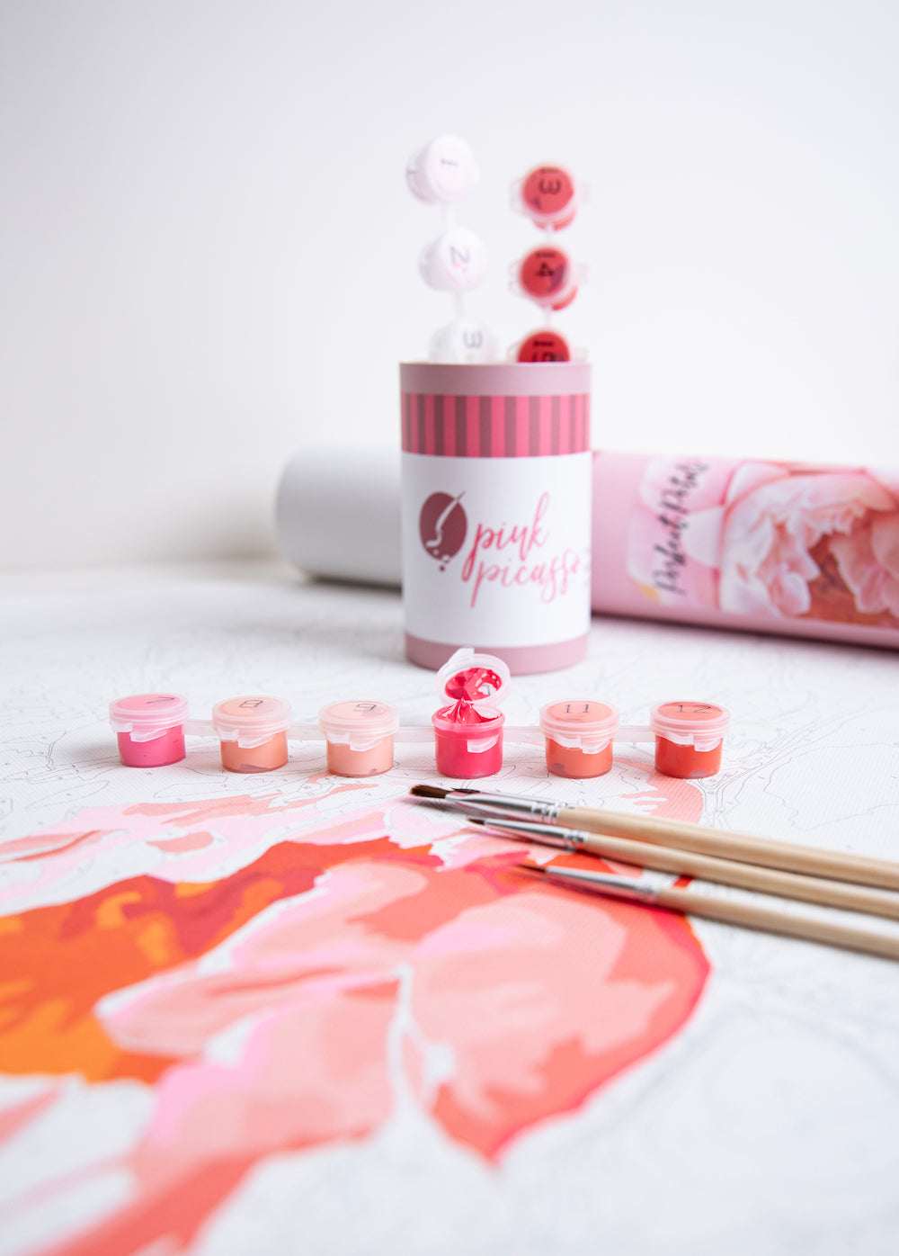 Pink Picasso Paint-by-Numbers Kit, Mid-Century Modern