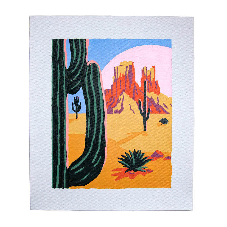 Desertscape  Paint-by-Number Kit for Adults — Elle Crée (she creates)