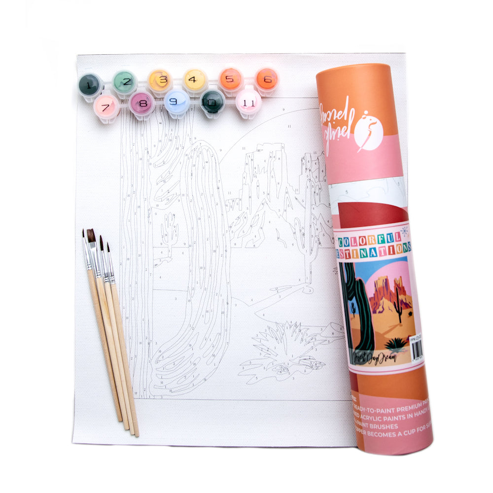 GATYZTORY Modern Paint By Numbers With Frame Pink Cake Cream