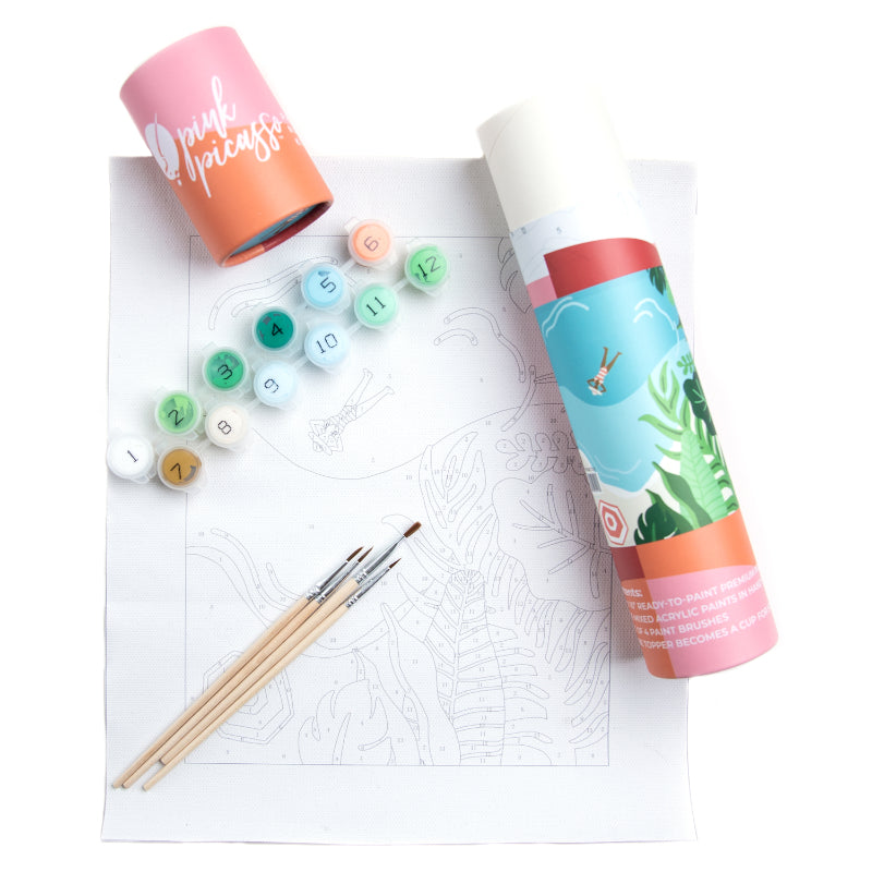 Iconix Paint By Numbers Kit for Adults - Glowing Succulents